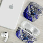 Personalised Canterbury-Bankstown Bulldogs AirPods Case Polynesian Tribal Art Style With Powerful Bulldog Mascot