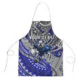 Personalised Canterbury-Bankstown Bulldogs Apron Polynesian Tribal Art Style With Powerful Bulldog Mascot