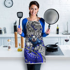 Personalised Canterbury-Bankstown Bulldogs Apron Polynesian Tribal Art Style With Powerful Bulldog Mascot