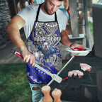 Personalised Canterbury-Bankstown Bulldogs Apron Polynesian Tribal Art Style With Powerful Bulldog Mascot