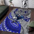 Personalised Canterbury-Bankstown Bulldogs Area Rug Polynesian Tribal Art Style With Powerful Bulldog Mascot