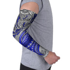 Personalised Canterbury-Bankstown Bulldogs Arm Sleeves Polynesian Tribal Art Style With Powerful Bulldog Mascot