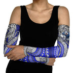 Personalised Canterbury-Bankstown Bulldogs Arm Sleeves Polynesian Tribal Art Style With Powerful Bulldog Mascot