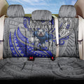 Personalised Canterbury-Bankstown Bulldogs Back Car Seat Cover Polynesian Tribal Art Style With Powerful Bulldog Mascot