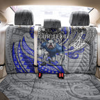 Personalised Canterbury-Bankstown Bulldogs Back Car Seat Cover Polynesian Tribal Art Style With Powerful Bulldog Mascot