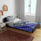 Personalised Canterbury-Bankstown Bulldogs Bedding Set Polynesian Tribal Art Style With Powerful Bulldog Mascot