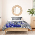 Personalised Canterbury-Bankstown Bulldogs Bedding Set Polynesian Tribal Art Style With Powerful Bulldog Mascot