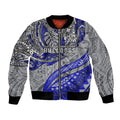 Personalised Canterbury-Bankstown Bulldogs Bomber Jacket Polynesian Tribal Art Style With Powerful Bulldog Mascot