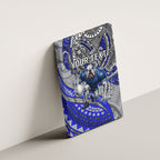Personalised Canterbury-Bankstown Bulldogs Canvas Wall Art Polynesian Tribal Art Style With Powerful Bulldog Mascot