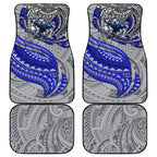 Personalised Canterbury-Bankstown Bulldogs Car Mats Polynesian Tribal Art Style With Powerful Bulldog Mascot