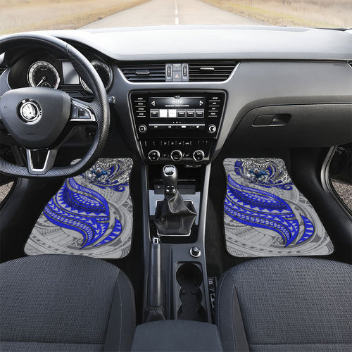 Personalised Canterbury-Bankstown Bulldogs Car Mats Polynesian Tribal Art Style With Powerful Bulldog Mascot
