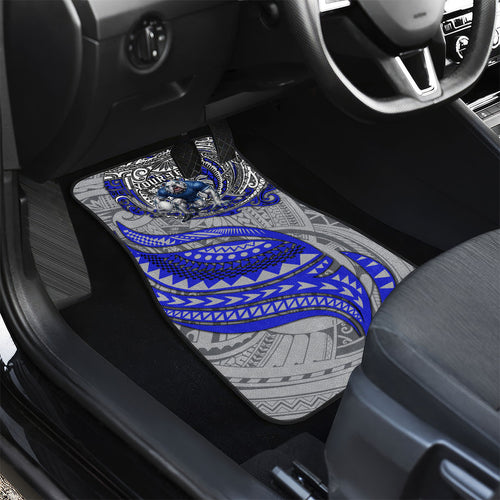 Personalised Canterbury-Bankstown Bulldogs Car Mats Polynesian Tribal Art Style With Powerful Bulldog Mascot