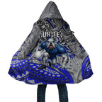 Personalised Canterbury-Bankstown Bulldogs Cloak Polynesian Tribal Art Style With Powerful Bulldog Mascot