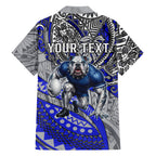 Personalised Canterbury-Bankstown Bulldogs Family Matching Mermaid Dress and Hawaiian Shirt Polynesian Tribal Art Style With Powerful Bulldog Mascot