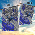 Personalised Canterbury-Bankstown Bulldogs Garden Flag Polynesian Tribal Art Style With Powerful Bulldog Mascot