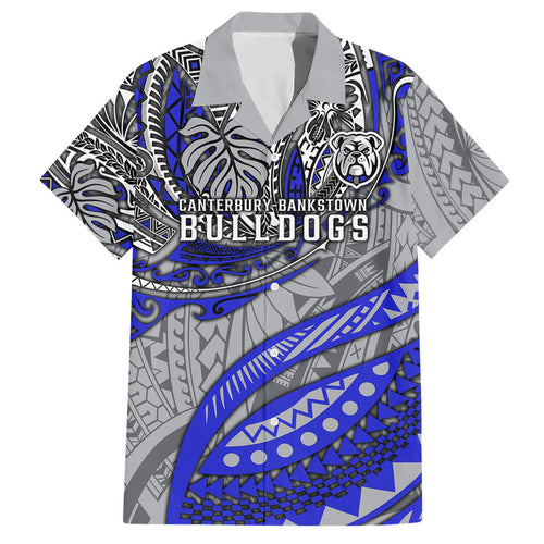 Personalised Canterbury-Bankstown Bulldogs Hawaiian Shirt Polynesian Tribal Art Style With Powerful Bulldog Mascot