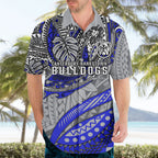 Personalised Canterbury-Bankstown Bulldogs Hawaiian Shirt Polynesian Tribal Art Style With Powerful Bulldog Mascot