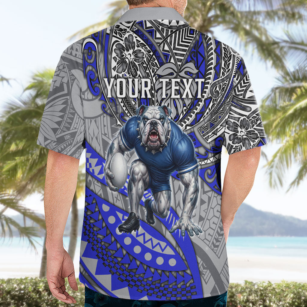Personalised Canterbury-Bankstown Bulldogs Hawaiian Shirt Polynesian Tribal Art Style With Powerful Bulldog Mascot