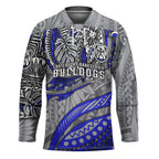 Personalised Canterbury-Bankstown Bulldogs Hockey Jersey Polynesian Tribal Art Style With Powerful Bulldog Mascot