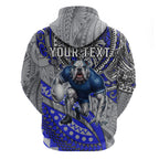 Personalised Canterbury-Bankstown Bulldogs Hoodie Polynesian Tribal Art Style With Powerful Bulldog Mascot