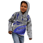 Personalised Canterbury-Bankstown Bulldogs Kid Hoodie Polynesian Tribal Art Style With Powerful Bulldog Mascot