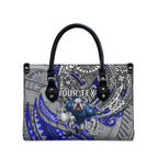 Personalised Canterbury-Bankstown Bulldogs Leather Bag Polynesian Tribal Art Style With Powerful Bulldog Mascot