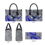 Personalised Canterbury-Bankstown Bulldogs Leather Bag Polynesian Tribal Art Style With Powerful Bulldog Mascot