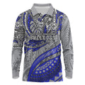 Personalised Canterbury-Bankstown Bulldogs Long Sleeve Polo Shirt Polynesian Tribal Art Style With Powerful Bulldog Mascot