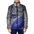 Personalised Canterbury-Bankstown Bulldogs Padded Jacket Polynesian Tribal Art Style With Powerful Bulldog Mascot