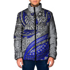 Personalised Canterbury-Bankstown Bulldogs Padded Jacket Polynesian Tribal Art Style With Powerful Bulldog Mascot