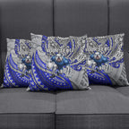 Personalised Canterbury-Bankstown Bulldogs Pillow Cover Polynesian Tribal Art Style With Powerful Bulldog Mascot