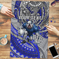 Personalised Canterbury-Bankstown Bulldogs Puzzle Polynesian Tribal Art Style With Powerful Bulldog Mascot