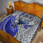 Personalised Canterbury-Bankstown Bulldogs Quilt Polynesian Tribal Art Style With Powerful Bulldog Mascot