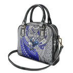 Personalised Canterbury-Bankstown Bulldogs Shoulder Handbag Polynesian Tribal Art Style With Powerful Bulldog Mascot
