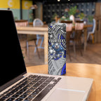 Personalised Canterbury-Bankstown Bulldogs Skinny Tumbler Polynesian Tribal Art Style With Powerful Bulldog Mascot