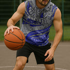 Personalised Canterbury-Bankstown Bulldogs Sleeveless Hoodie Polynesian Tribal Art Style With Powerful Bulldog Mascot