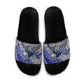 Personalised Canterbury-Bankstown Bulldogs Slide Sandals Polynesian Tribal Art Style With Powerful Bulldog Mascot