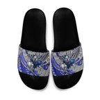 Personalised Canterbury-Bankstown Bulldogs Slide Sandals Polynesian Tribal Art Style With Powerful Bulldog Mascot