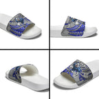 Personalised Canterbury-Bankstown Bulldogs Slide Sandals Polynesian Tribal Art Style With Powerful Bulldog Mascot