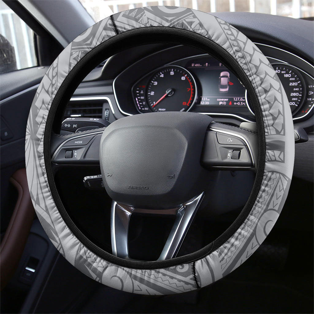 Canterbury-Bankstown Bulldogs Steering Wheel Cover Polynesian Tribal Art Style With Powerful Bulldog Mascot
