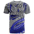 Personalised Canterbury-Bankstown Bulldogs T Shirt Polynesian Tribal Art Style With Powerful Bulldog Mascot