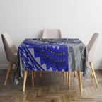 Personalised Canterbury-Bankstown Bulldogs Tablecloth Polynesian Tribal Art Style With Powerful Bulldog Mascot
