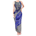 Personalised Canterbury-Bankstown Bulldogs Tank Maxi Dress Polynesian Tribal Art Style With Powerful Bulldog Mascot