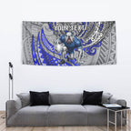 Personalised Canterbury-Bankstown Bulldogs Tapestry Polynesian Tribal Art Style With Powerful Bulldog Mascot