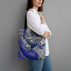Personalised Canterbury-Bankstown Bulldogs Tote Bag Polynesian Tribal Art Style With Powerful Bulldog Mascot