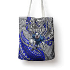 Personalised Canterbury-Bankstown Bulldogs Tote Bag Polynesian Tribal Art Style With Powerful Bulldog Mascot