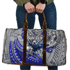 Personalised Canterbury-Bankstown Bulldogs Travel Bag Polynesian Tribal Art Style With Powerful Bulldog Mascot