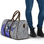 Personalised Canterbury-Bankstown Bulldogs Travel Bag Polynesian Tribal Art Style With Powerful Bulldog Mascot
