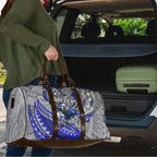 Personalised Canterbury-Bankstown Bulldogs Travel Bag Polynesian Tribal Art Style With Powerful Bulldog Mascot