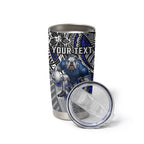 Personalised Canterbury-Bankstown Bulldogs Tumbler Cup Polynesian Tribal Art Style With Powerful Bulldog Mascot